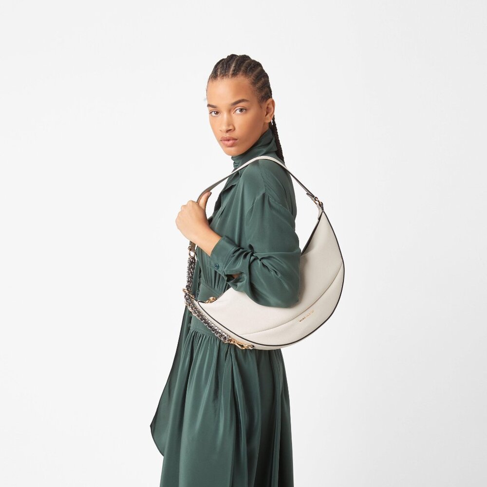 MARC JACOBS The Eclipse Shoulder Hobo Bag Crossbody Handbag Purse Chain